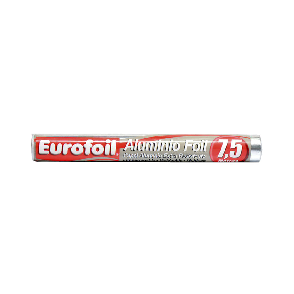 Papel Aluminio 7,5 Mt Fibro Rollo X 50 Un