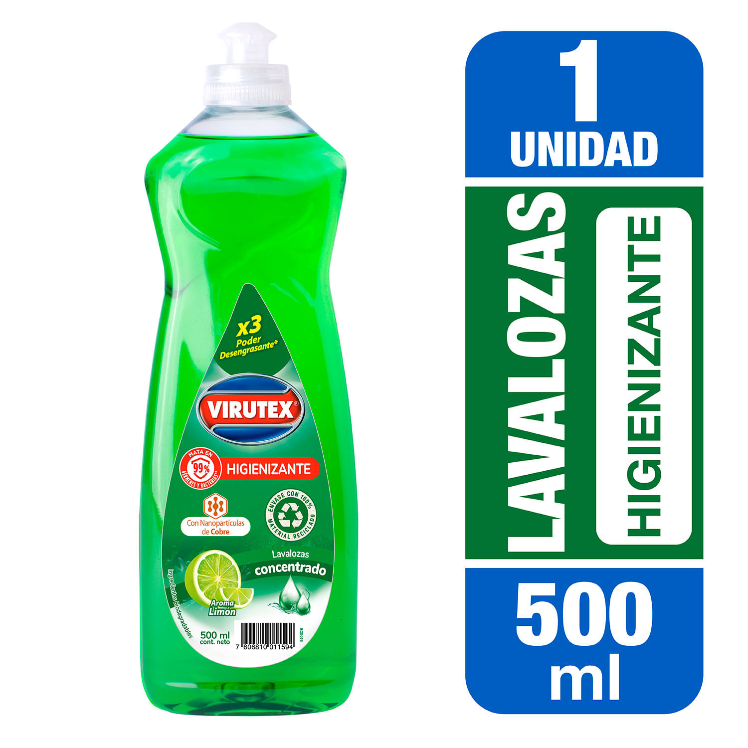 Lavaloza Higienizante 500Ml Virutex